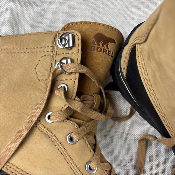 Sorel Tan and Black Lace-Up Rain & Snow Boots main image 7